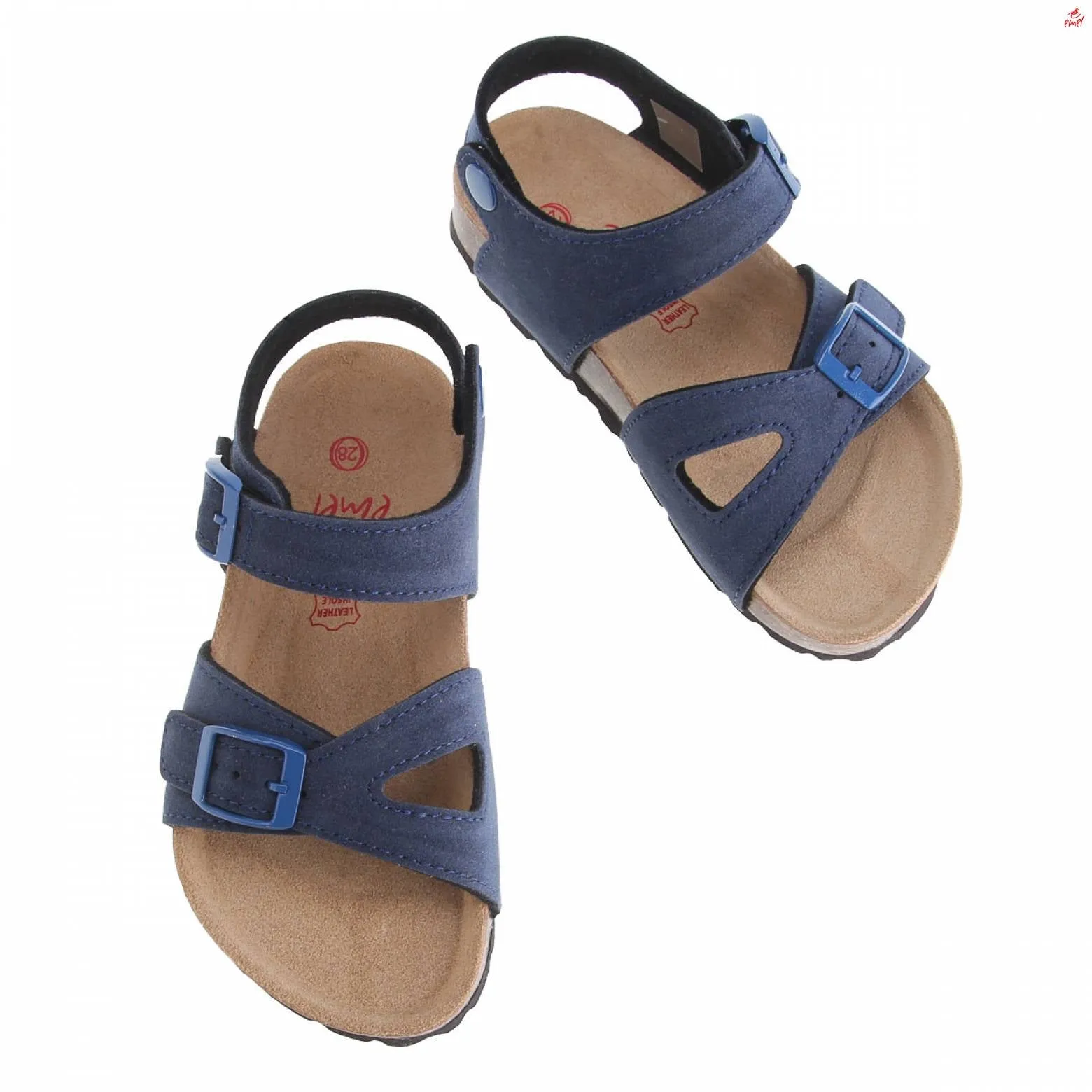 (1903-2) Emel Blue velcro sandals