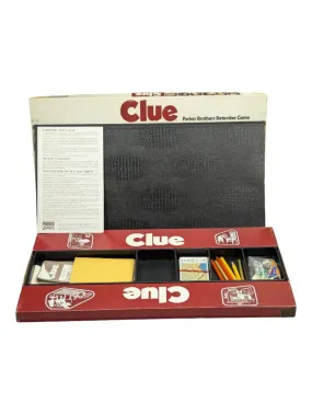 1972 Clue Board Game