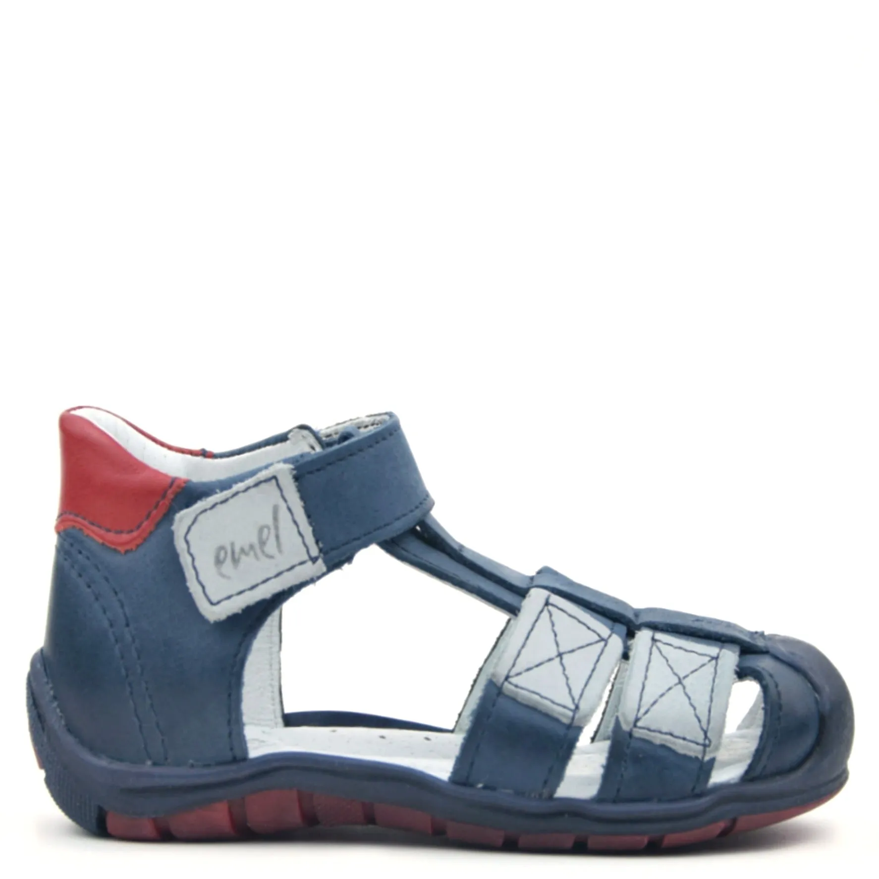 (2187-15) Emel navy blue closed sandals