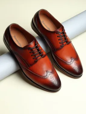 Adam Brogue Leather Sole Shoes - Clearance