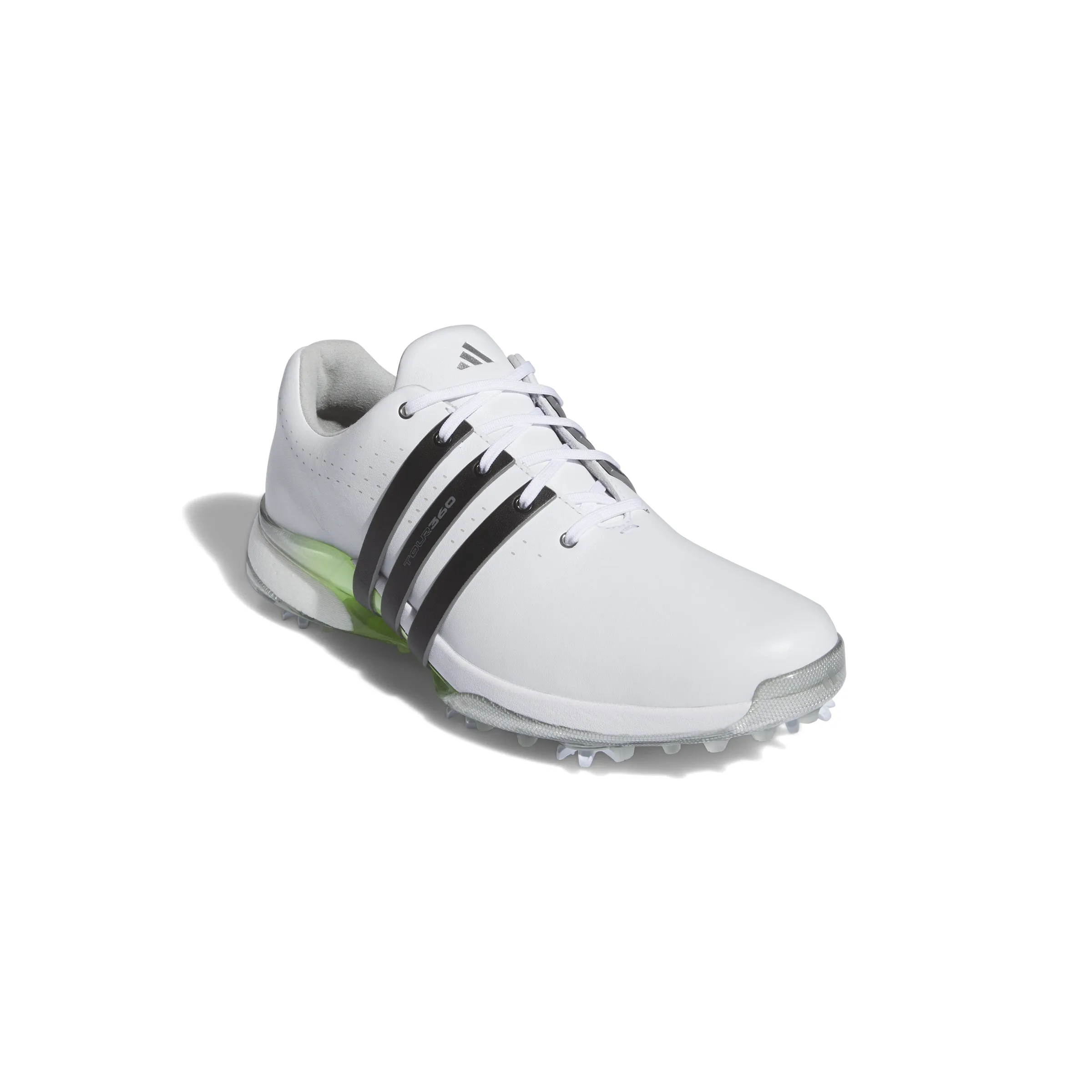 adidas Tour360 24 BOOST Golf Shoes - Cloud White / Core Black / Green Spark