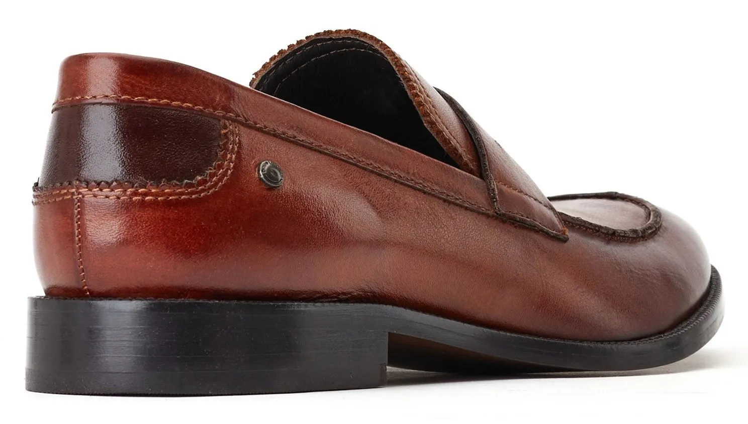 Base London Danbury Mens Leather Penny Loafer