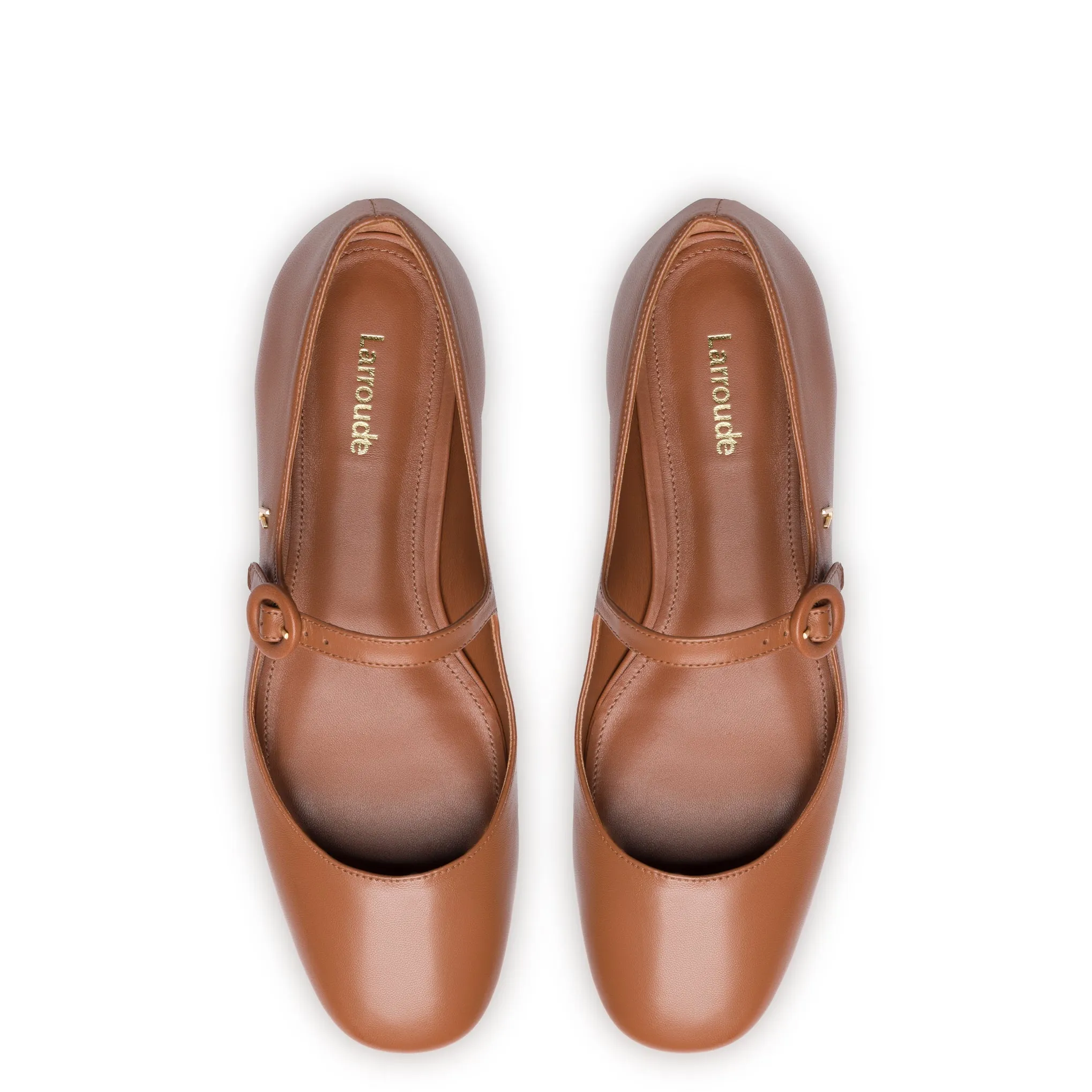 Blair Ballet Flat In Caramel Leather