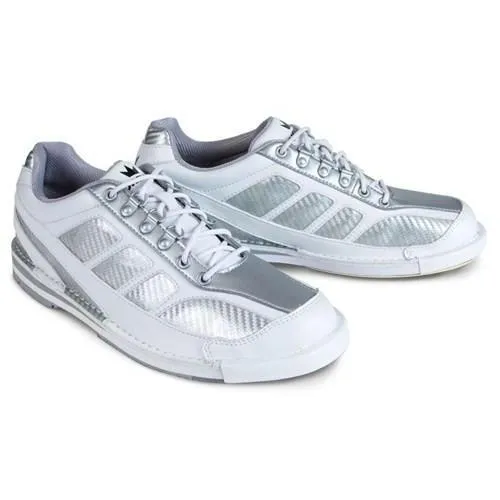 Brunswick Mens Phantom White Silver Carbon Fiber Right Hand Only Bowling Shoes