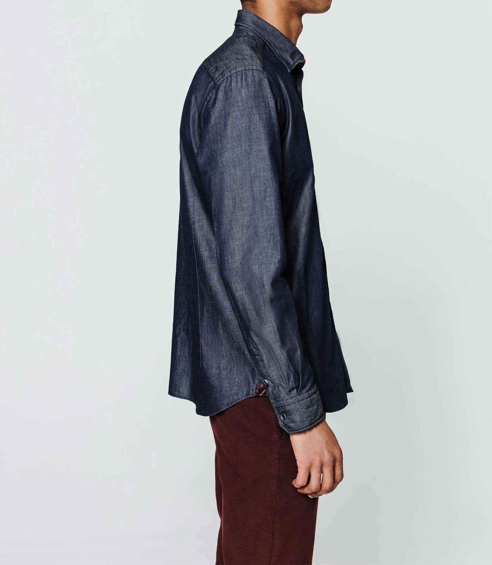 Chemise casual indigo