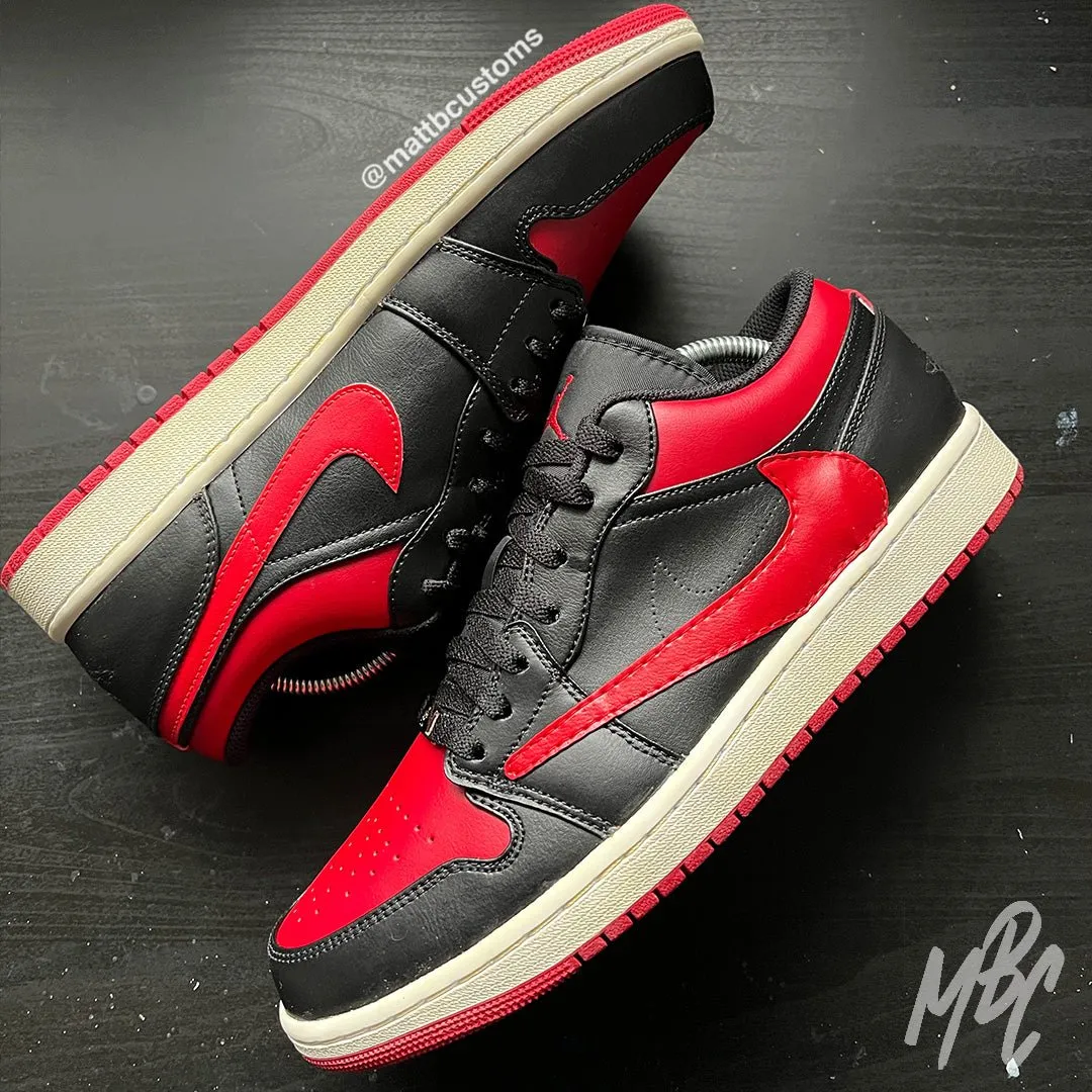 Chicago Reverse Swoosh - Jordan 1 Low Custom