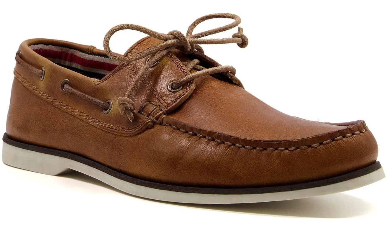 Dune Bluesy Mens Leather Boat Shoe