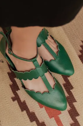 Gardenia Pointy Toe Leather Flats