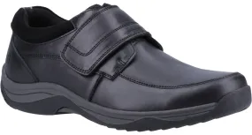 Hush Puppies Douglas Mens Leather Touch-Fastening Shoe