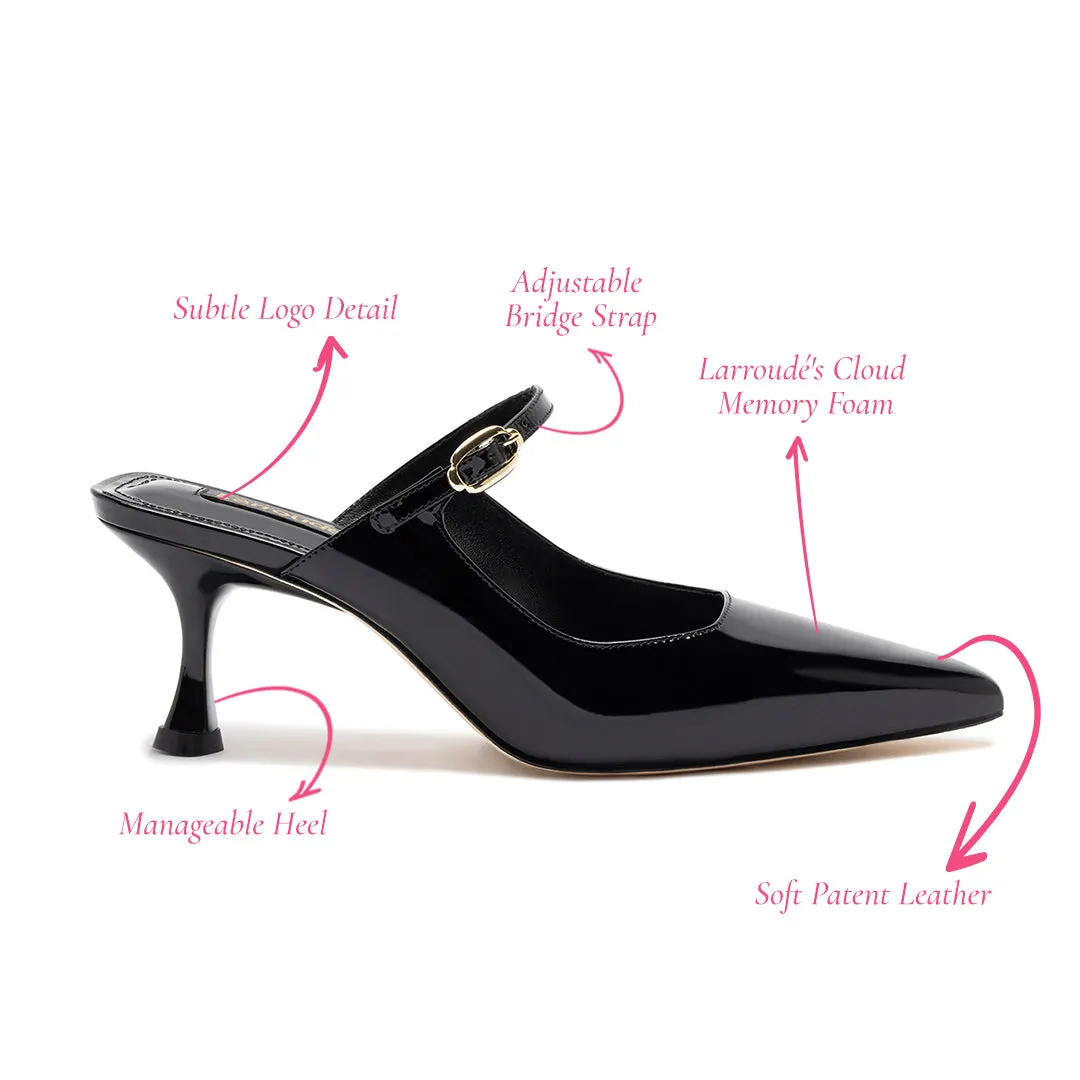 Ines Mule In Black Patent Leather