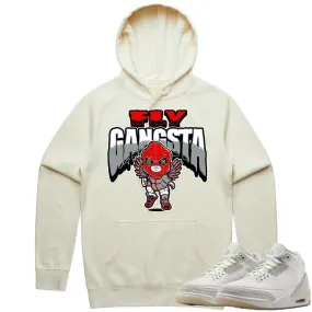 Jordan Retro 3 Craft Ivory 3s Hoodie to Match - RED FLY GANGSTA