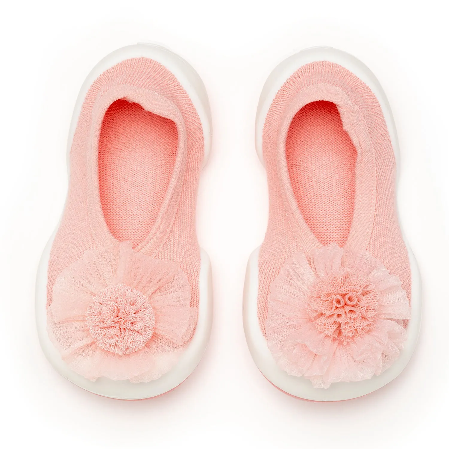 Komuello Baby Shoes - Flat - Pompom Flower