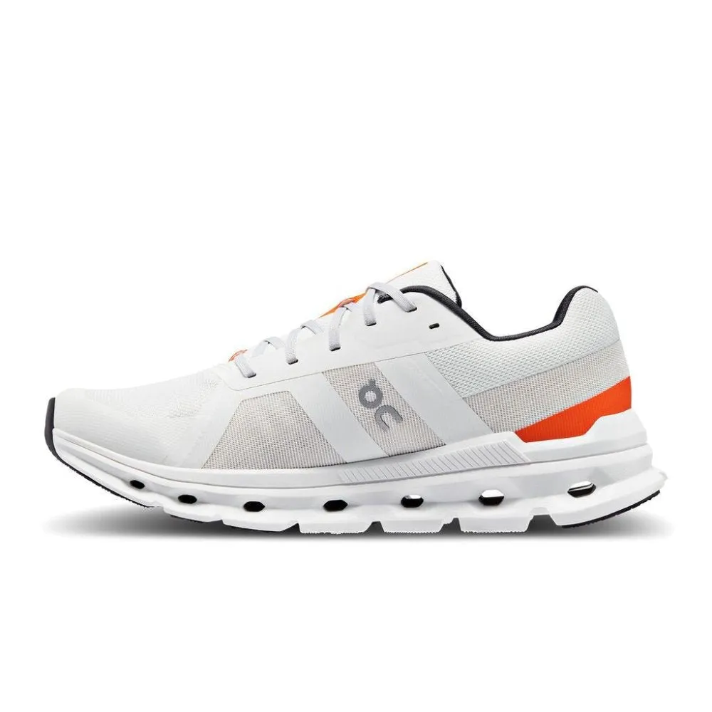 On Men's Cloudrunner - Undyed-White/Flame