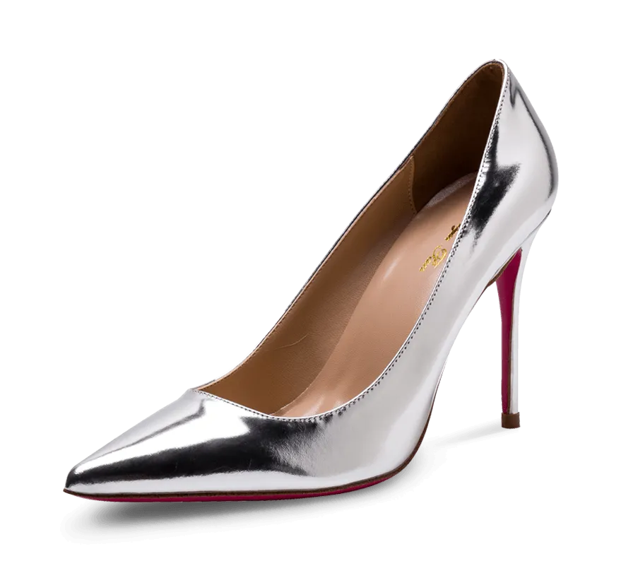 Pointed Toe Pink Sole High Heel Pumps