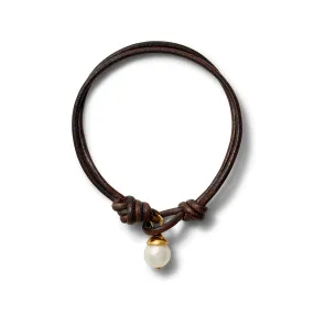 Teeny Leather Bracelet~ Gold