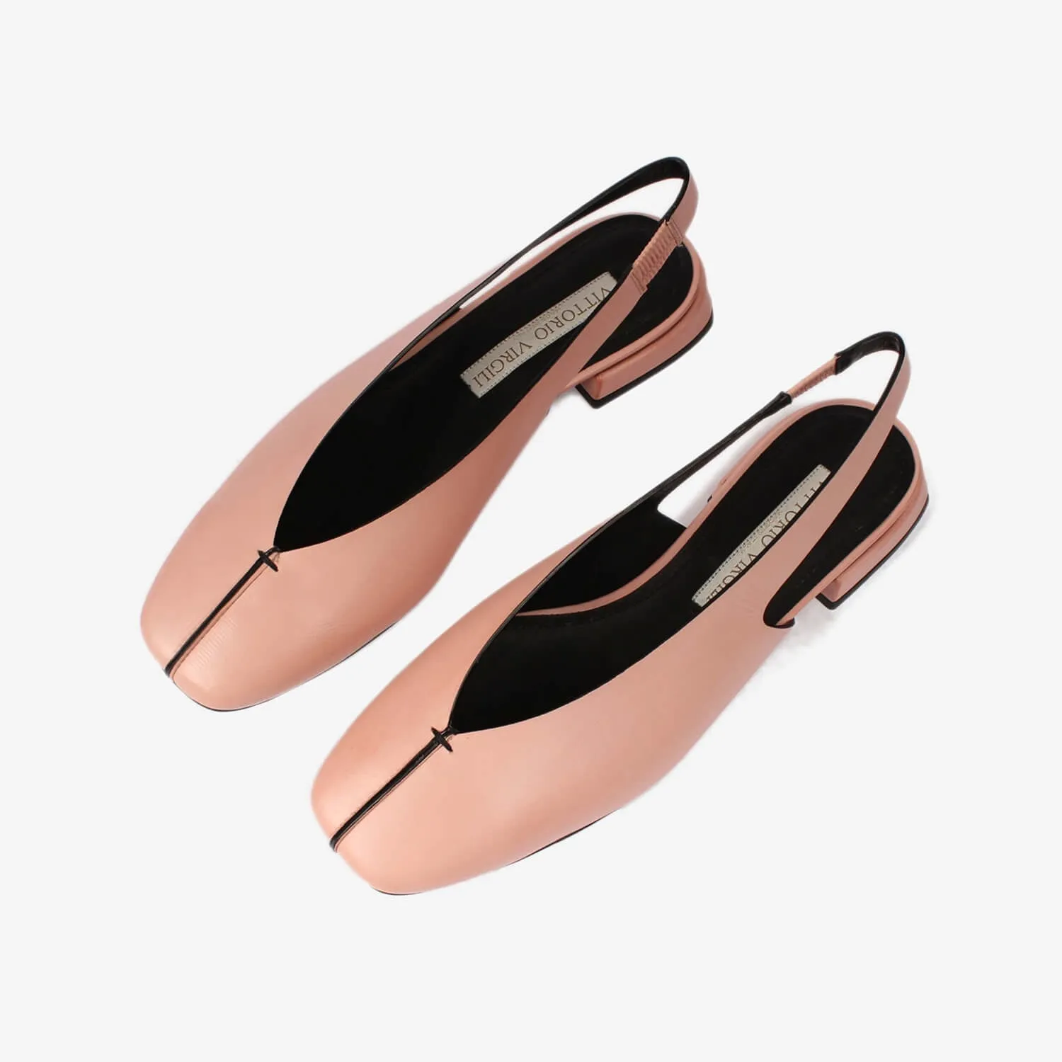 Women's leather sling back ballet flat