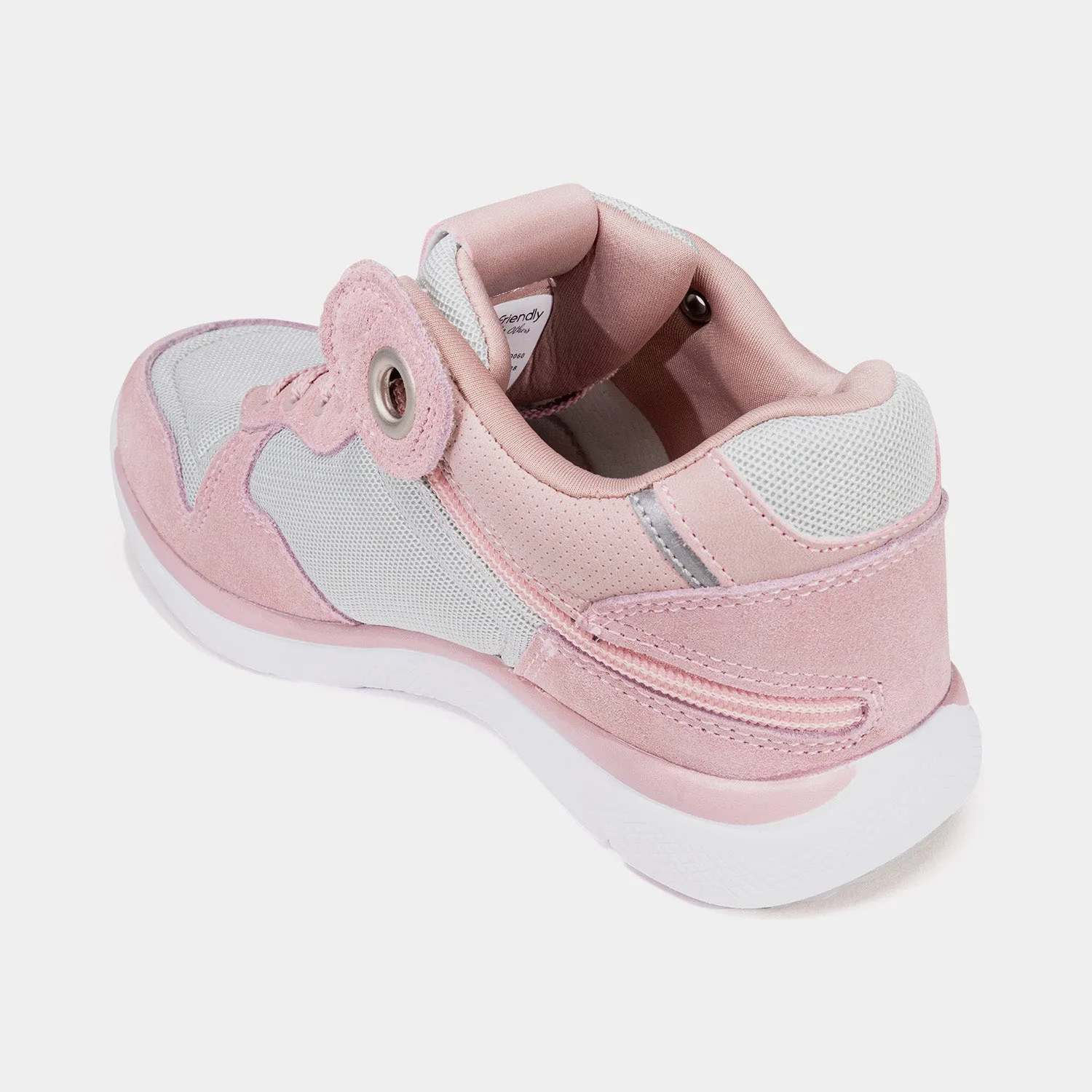 Women's Lightweight Rose Pink Shoes with Rear Zipper Access