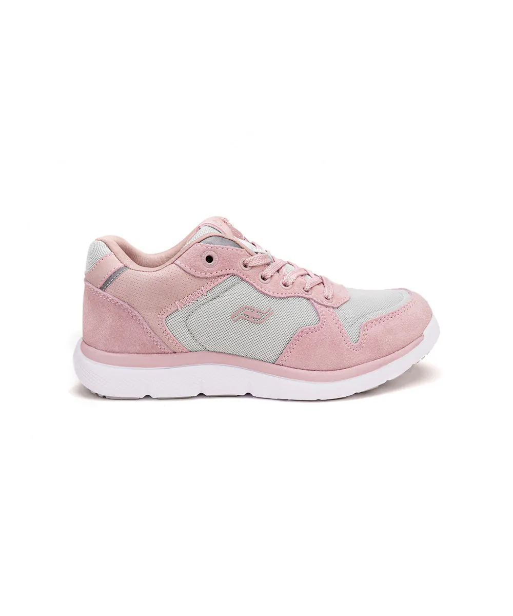 Women's Lightweight Rose Pink Shoes with Rear Zipper Access